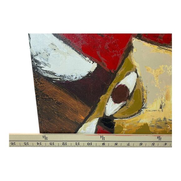 Ryan Radcliffe The Odyssey Series Abstract Painting 14x14x2 Signed Verso 1 Pc. - Picture 8 of 9